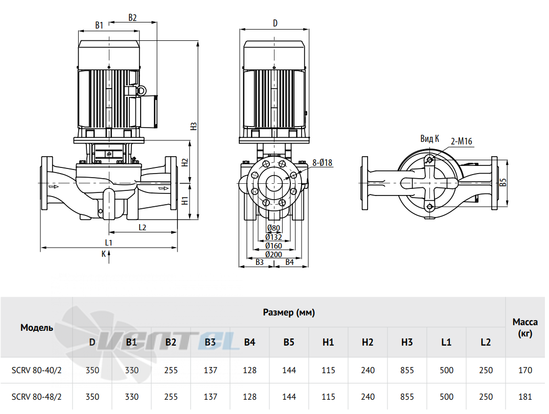 Waterstry SCRV 80-40-2 - описание, технические характеристики, графики